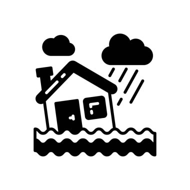 Vektör olarak Doğal Afet ikonu. Logotype