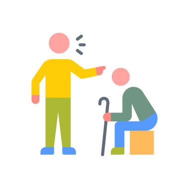 Vektör olarak Yaşlı Tacizi simgesi. Logotype