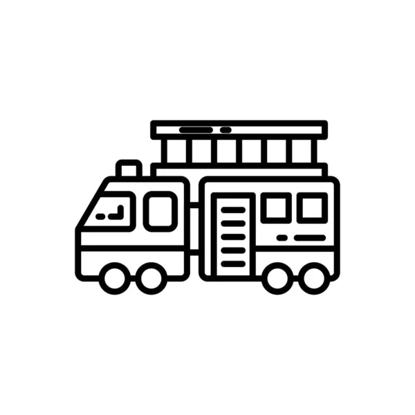 Camion Pompier Icône Dans Vecteur Logotype — Image vectorielle