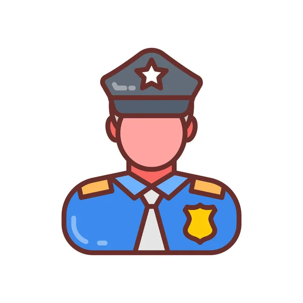 Ícone Policial Vetor Logotipo — Vetor de Stock