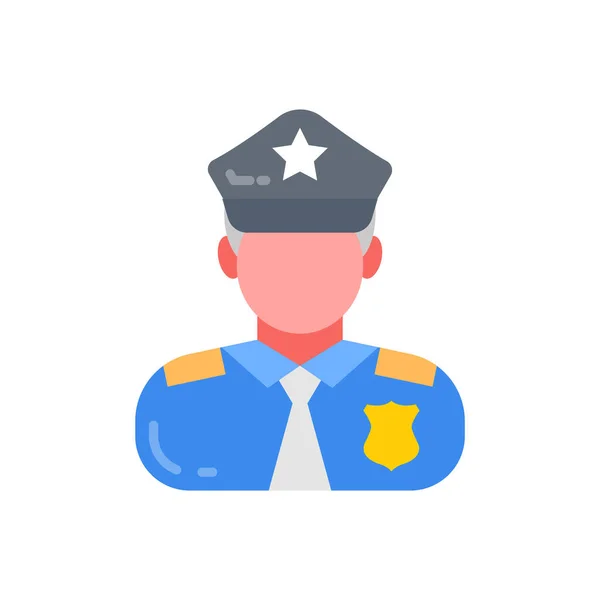 Hombre Policía Icono Vector Logotipo — Vector de stock