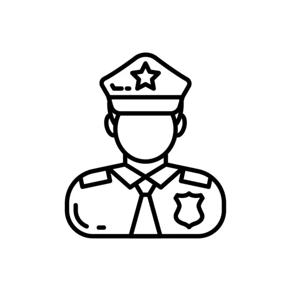 Ikona Policejního Muže Vektoru Logotyp — Stockový vektor