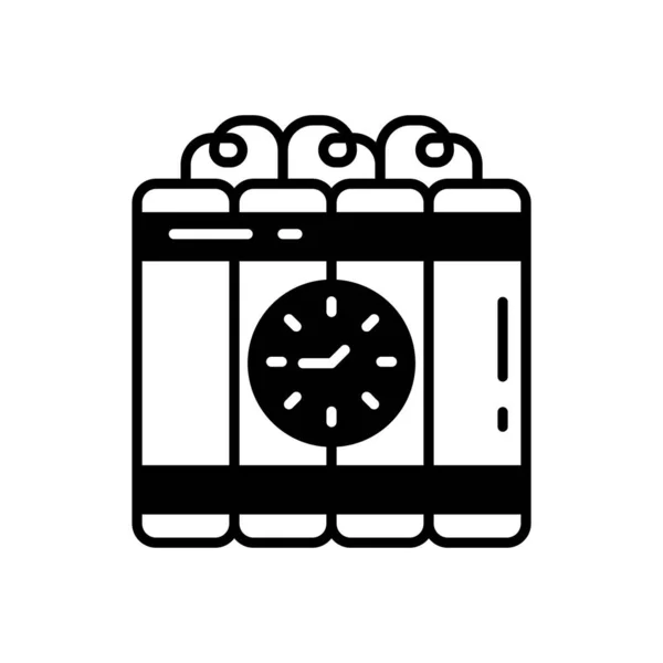 Ikona Bomba Hrozby Vektoru Logotyp — Stockový vektor