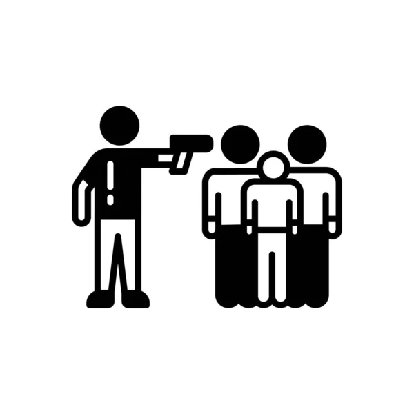 Mass Shooting Icon Vector Logotype — Stock Vector