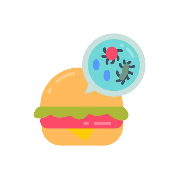 Lebensmittelkontamination Symbol Vektor Logotyp — Stockvektor