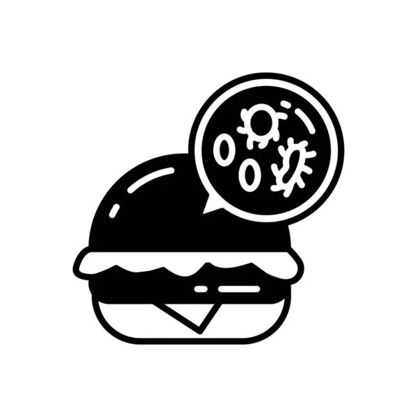 Icône Contamination Alimentaire Dans Vecteur Logotype — Image vectorielle