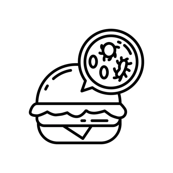 Voedselbesmetting Icoon Vector Logotype — Stockvector