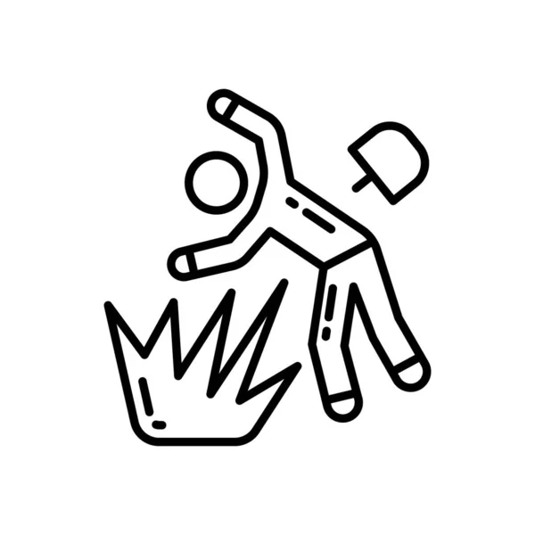 Ikona Těžební Nehody Vektoru Logotyp — Stockový vektor