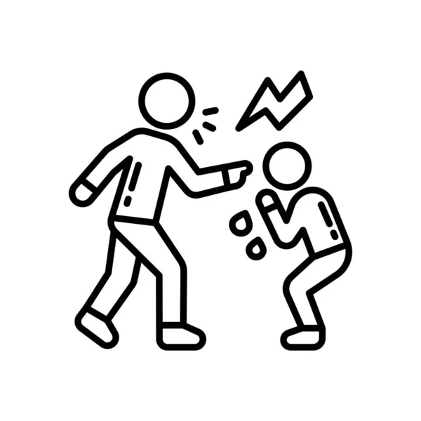 Icône Abus Enfants Dans Vecteur Logotype — Image vectorielle