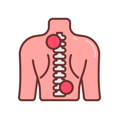 Omurga yaralanması ikonu. Logotype