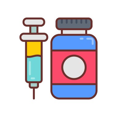 Vektörde madde kötüye kullanma simgesi. Logotype