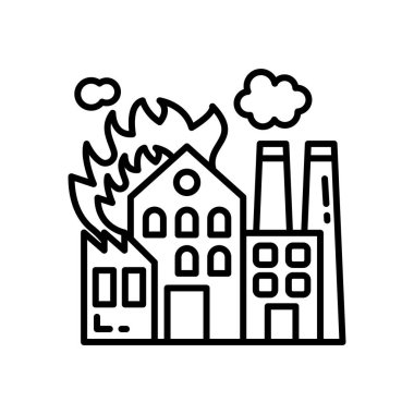 Vektör olarak endüstriyel kaza simgesi. Logotype