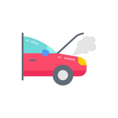 Duman Hasar simgesi vektörde. Logotype