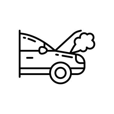 Duman Hasar simgesi vektörde. Logotype