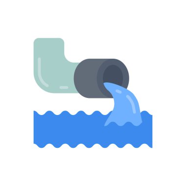 Kanalizasyon Yedekleme simgesi vektörde. Logotype