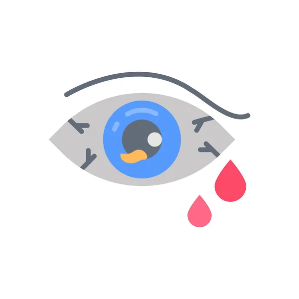 Icona Lesione Oculare Nel Vettore Logotipo — Vettoriale Stock