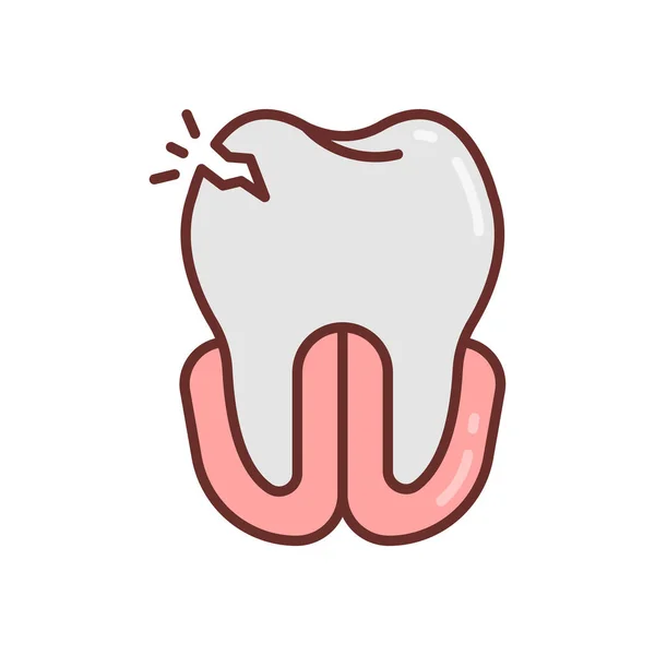 Οδοντιατρικό Εικονίδιο Έκτακτης Ανάγκης Λογότυπο — Διανυσματικό Αρχείο