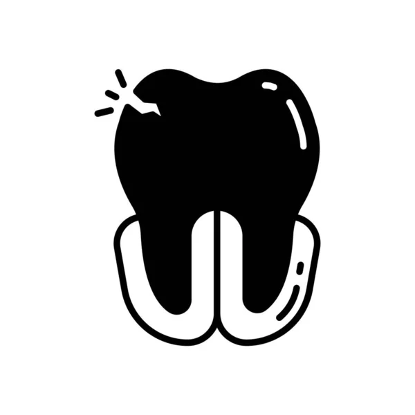 Ícone Emergência Dentária Vetor Logotipo —  Vetores de Stock