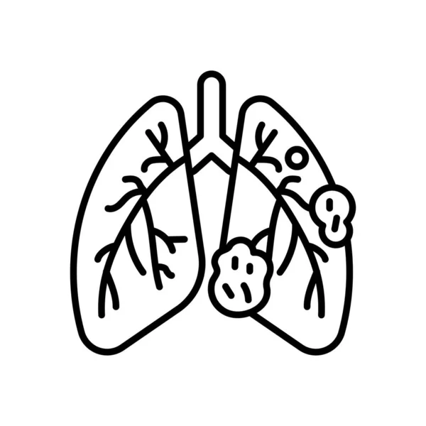 Icono Dificultad Respiratoria Vector Logotipo — Vector de stock