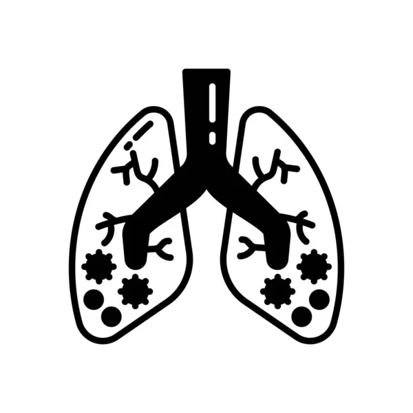 Icône Pneumonie Dans Vecteur Logotype — Image vectorielle