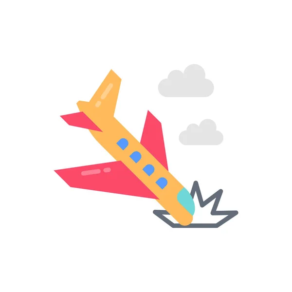 Das Symbol Für Flugzeugunfälle Vektor Logotyp — Stockvektor