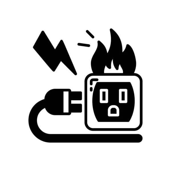 Elektrisches Feuer Symbol Vektor Logotyp — Stockvektor