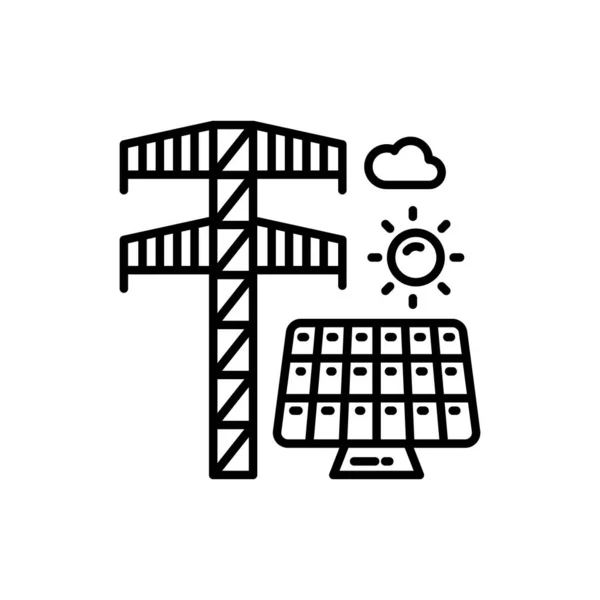 Solaranlage Symbol Vektor Logotyp — Stockvektor