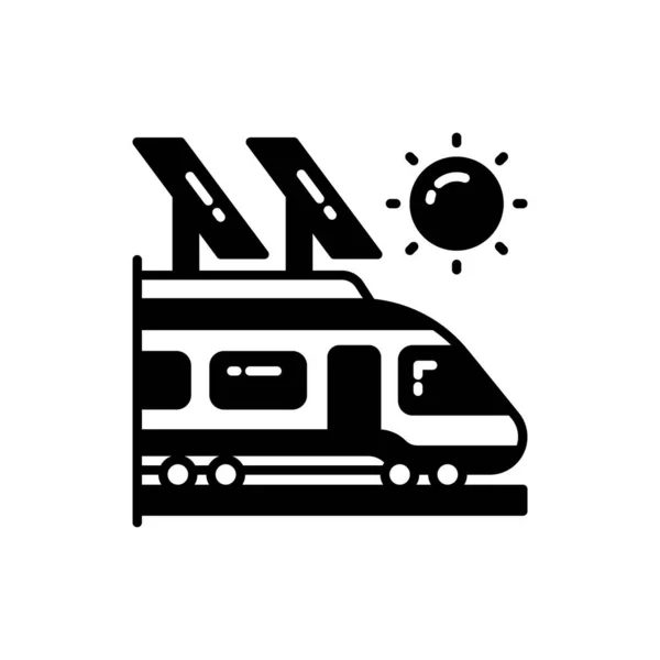 Иконка Солнечного Поезда Векторе Логотип — стоковый вектор