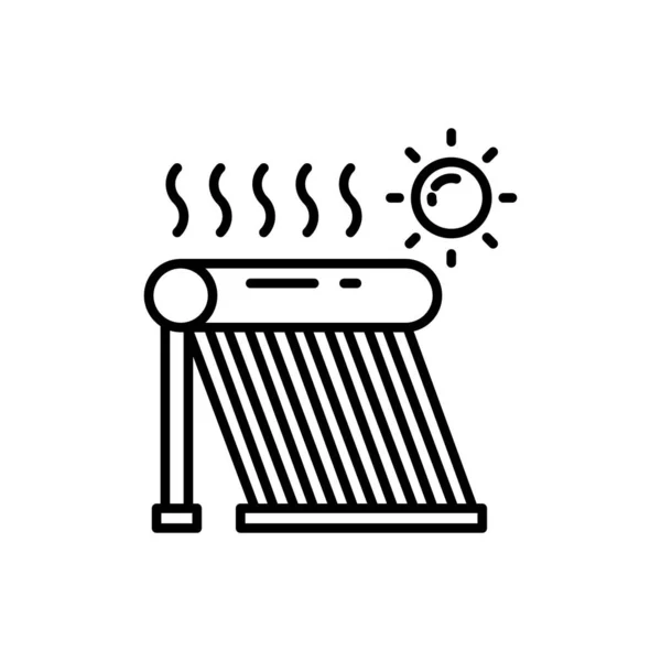 ベクトルの太陽熱温水器のアイコン ロゴタイプ — ストックベクタ