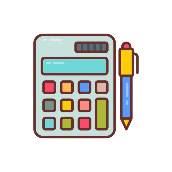 Ikon Kalkulator Surya Pada Vektor Logotype - Stok Vektor