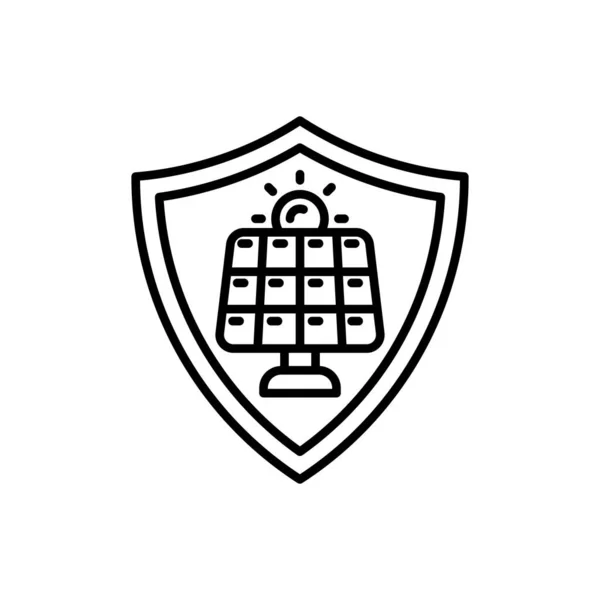 Vektör Içinde Güvenli Enerji Simgesi Logotype — Stok Vektör