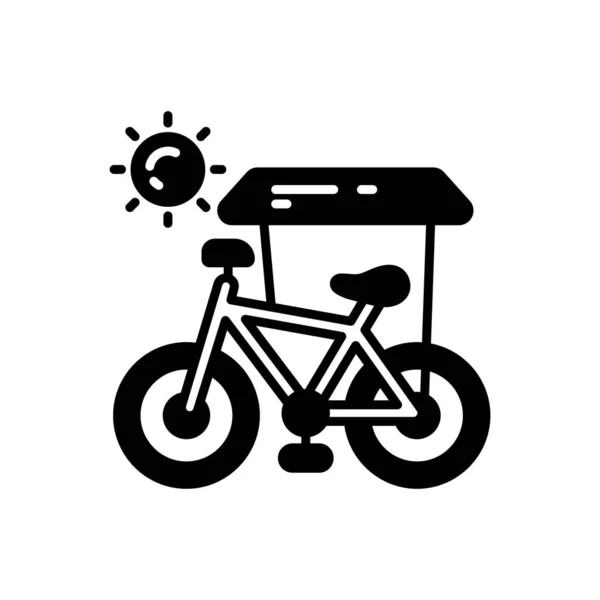 Vektör Olarak Güneş Bisikleti Simgesi Logotype — Stok Vektör