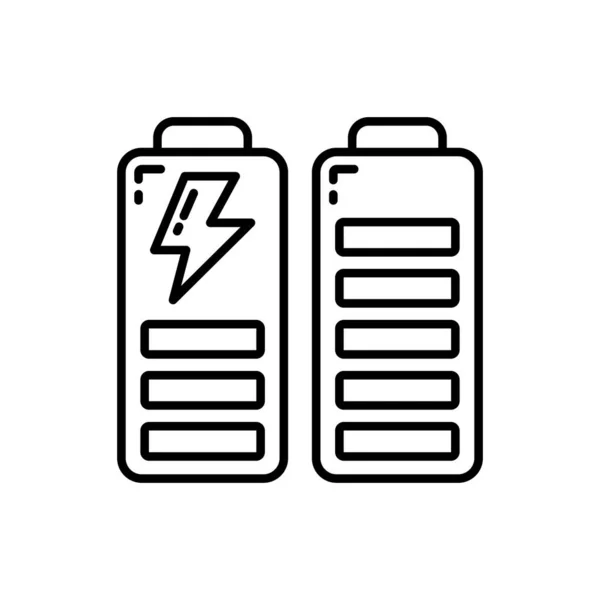 Şarj Edilebilir Batarya Simgesi Vektörde Logotype — Stok Vektör
