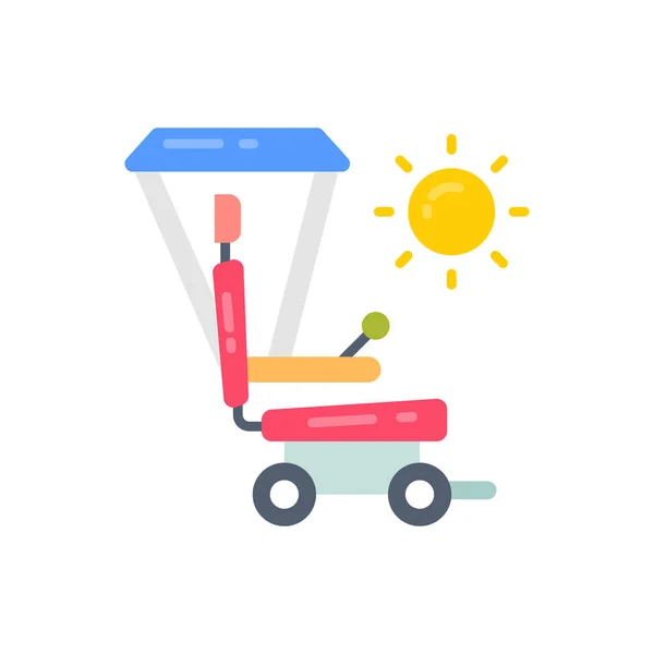 Solar Rollstuhlsymbol Vektor Logotyp — Stockvektor