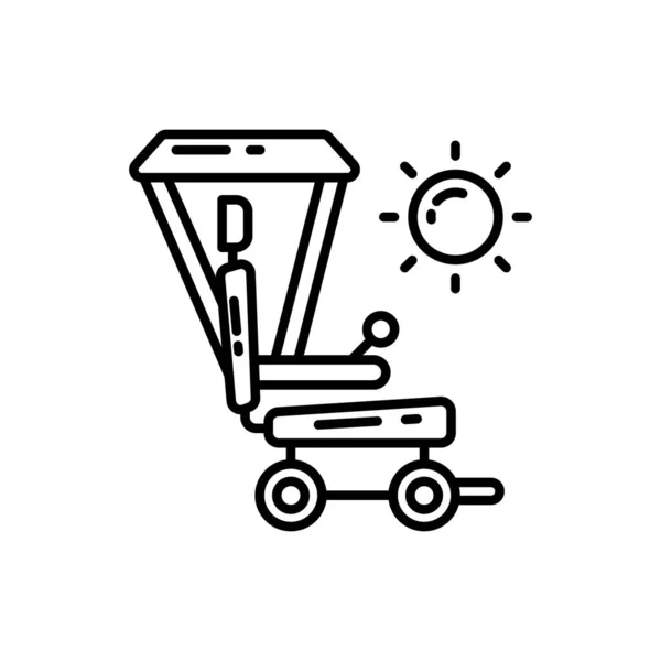 Solar Wheelchair Icon Vector — 스톡 벡터