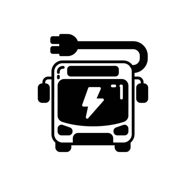 Icona Del Bus Solare Nel Vettore Logotipo — Vettoriale Stock