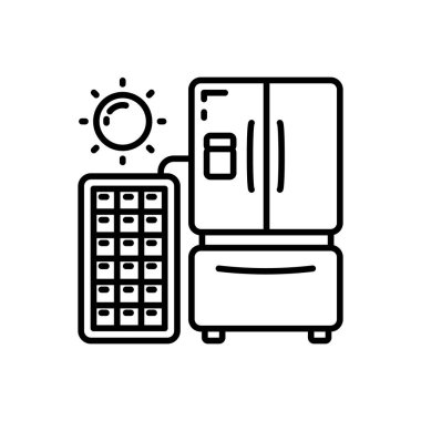 Vektör olarak Solar Buzdolabı simgesi. Logotype