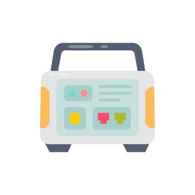 Vektör içinde güneş jeneratörü simgesi. Logotype