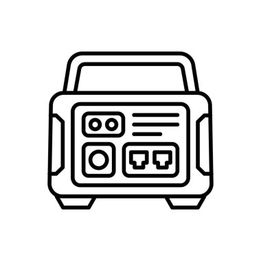 Vektör içinde güneş jeneratörü simgesi. Logotype