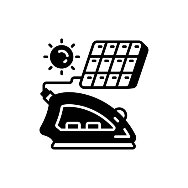 Solarbetriebene Eisen Symbol Vektor Logotyp — Stockvektor