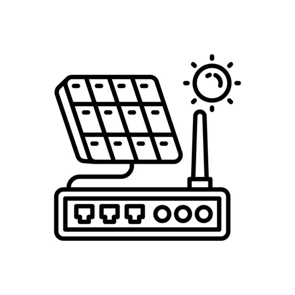 Routeur Solaire Icône Dans Vecteur Logotype — Image vectorielle
