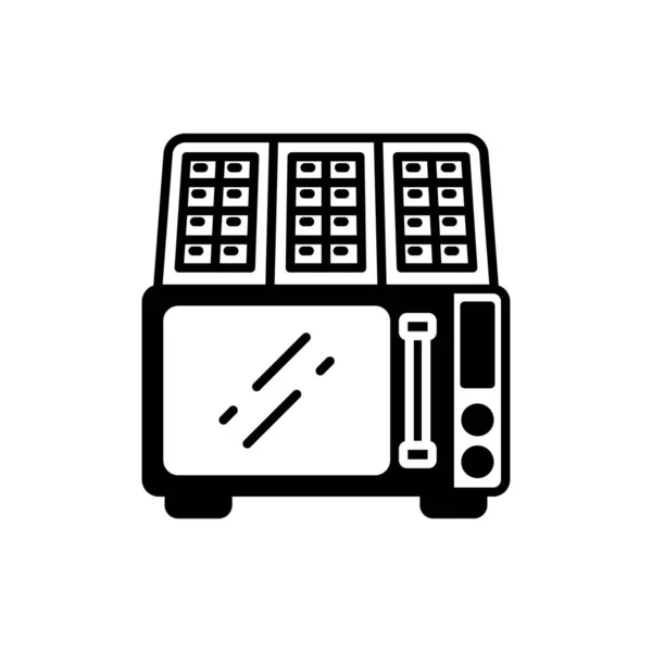 Icône Solaire Micro Ondes Dans Vecteur Logotype — Image vectorielle
