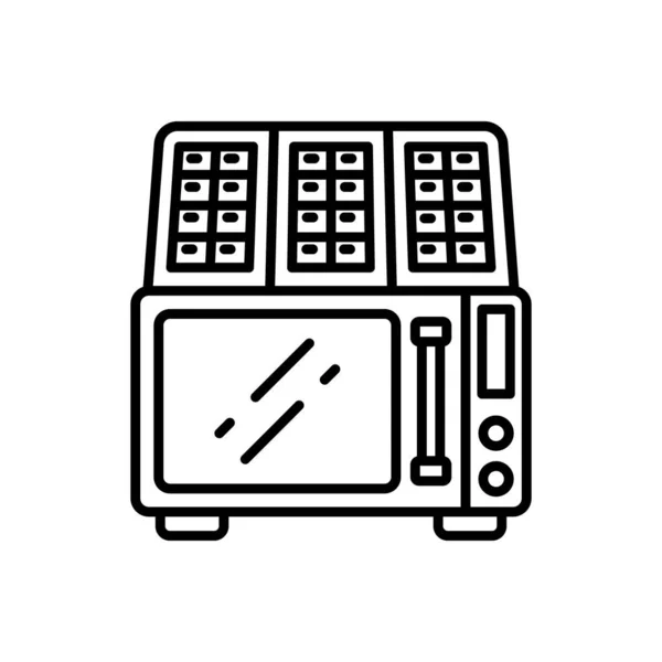 Icône Solaire Micro Ondes Dans Vecteur Logotype — Image vectorielle