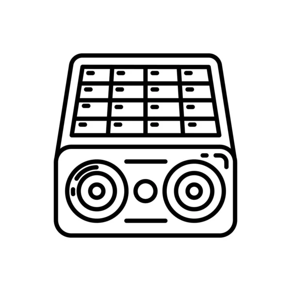 Solar Speaker Symbol Vektor Logotyp — Stockvektor