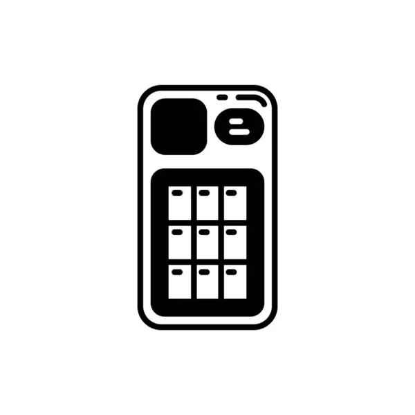 Ícone Caixa Telefone Solar Vetor Logotipo —  Vetores de Stock