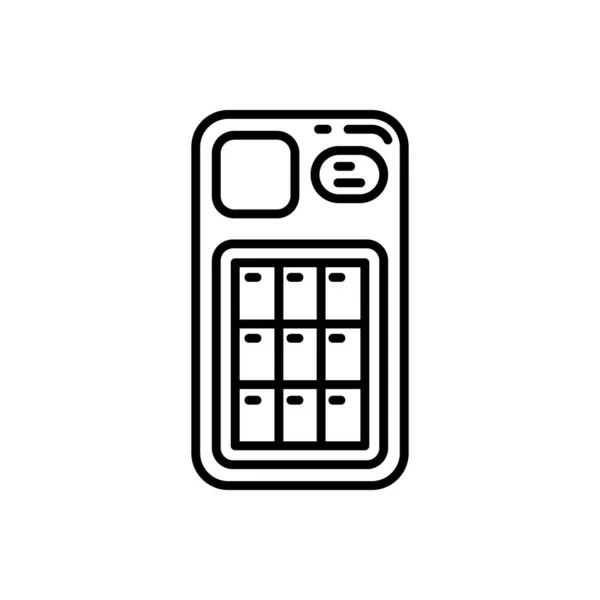 Solar Phone Case Ikon Vektorban Logotípus — Stock Vector