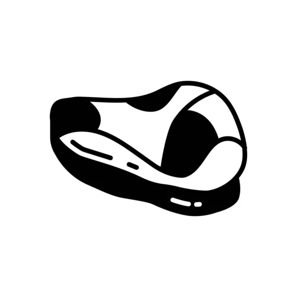 Icona Della Carne Nel Vettore Logotipo — Vettoriale Stock