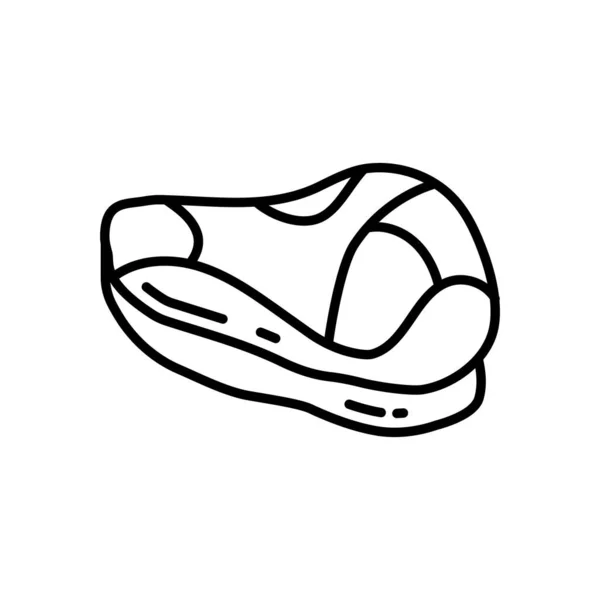 Ícone Carne Vetor Logotipo — Vetor de Stock