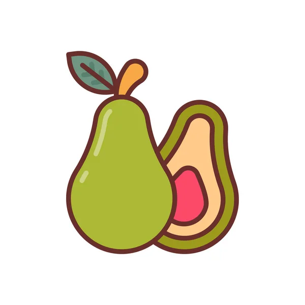 ベクトル内の梨のアイコン ロゴタイプ — ストックベクタ