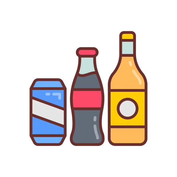 Ícone Bebidas Vetor Logotipo — Vetor de Stock
